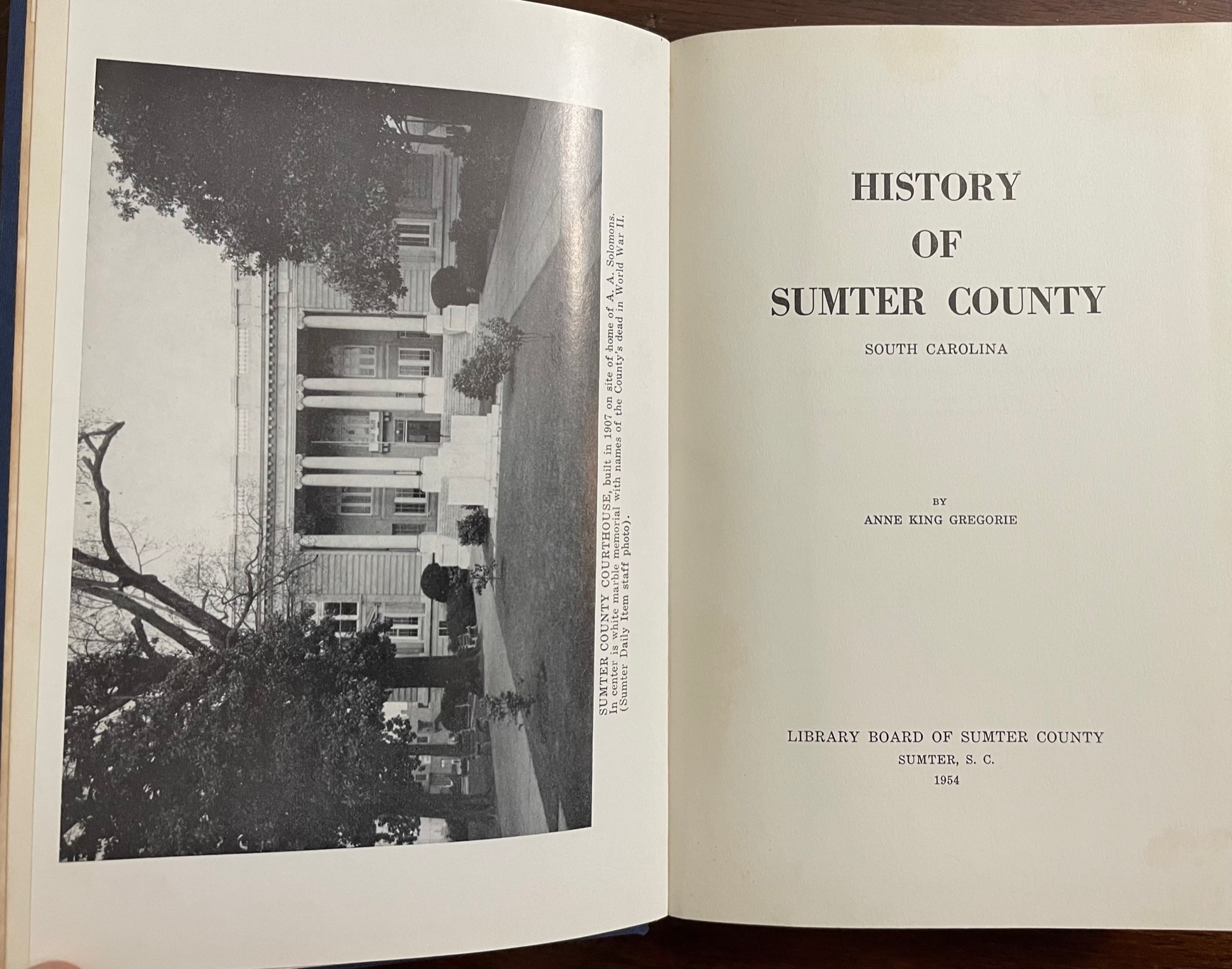 History of Sumter County South Carolina