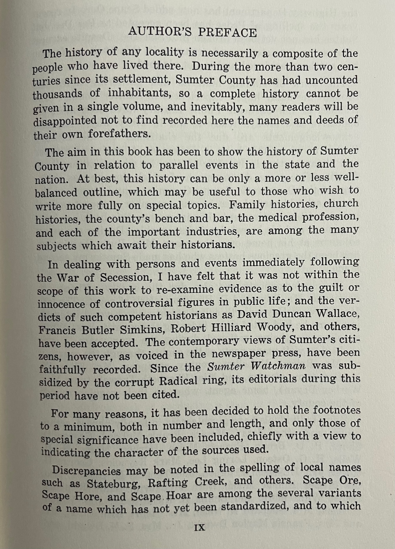 History of Sumter County South Carolina