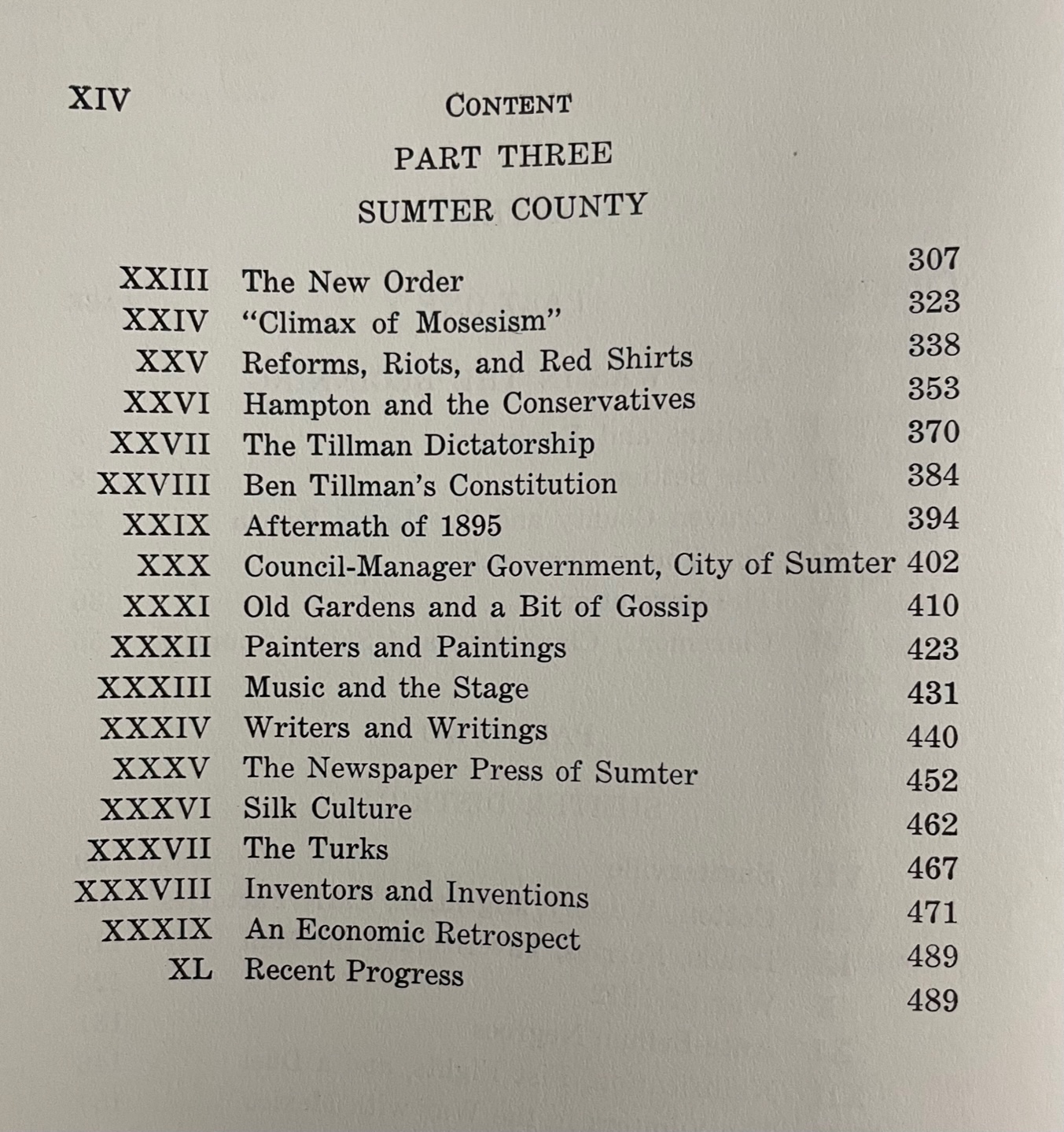 History of Sumter County South Carolina