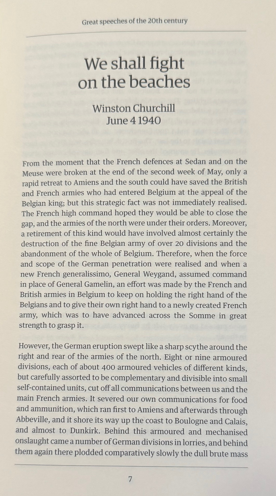 We Shall Fight Them On The Beaches Winston Churchill June 4 1940 