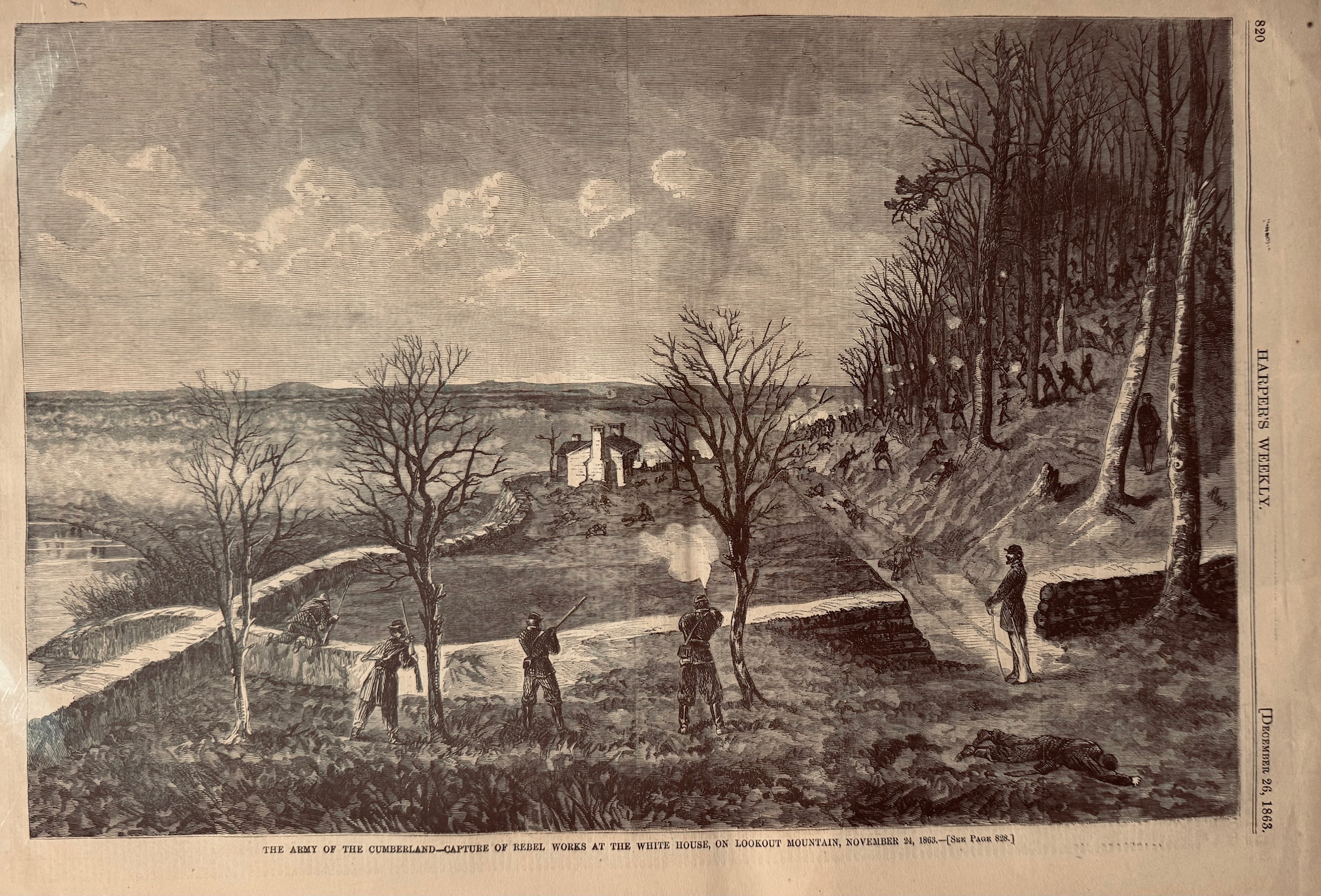 The Army of the Cumberland - Capture of Rebel Works at the White House, on Lookout Mountain, November 24, 1863