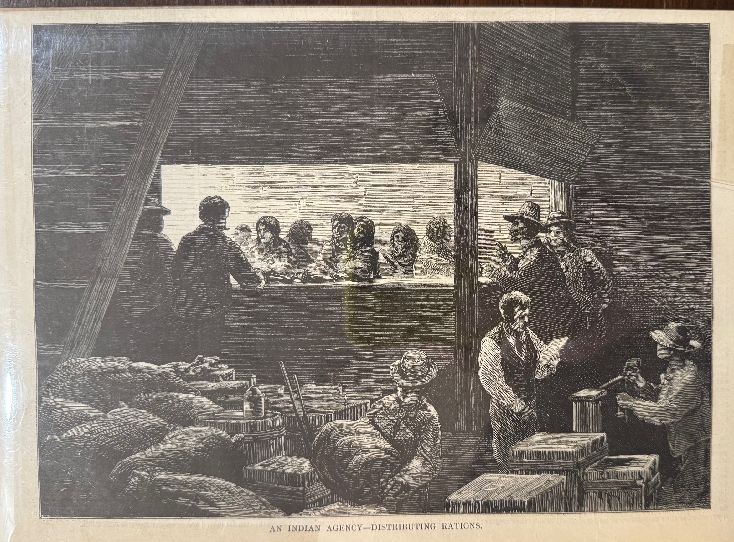 An Indian Agency - Distributing Rations