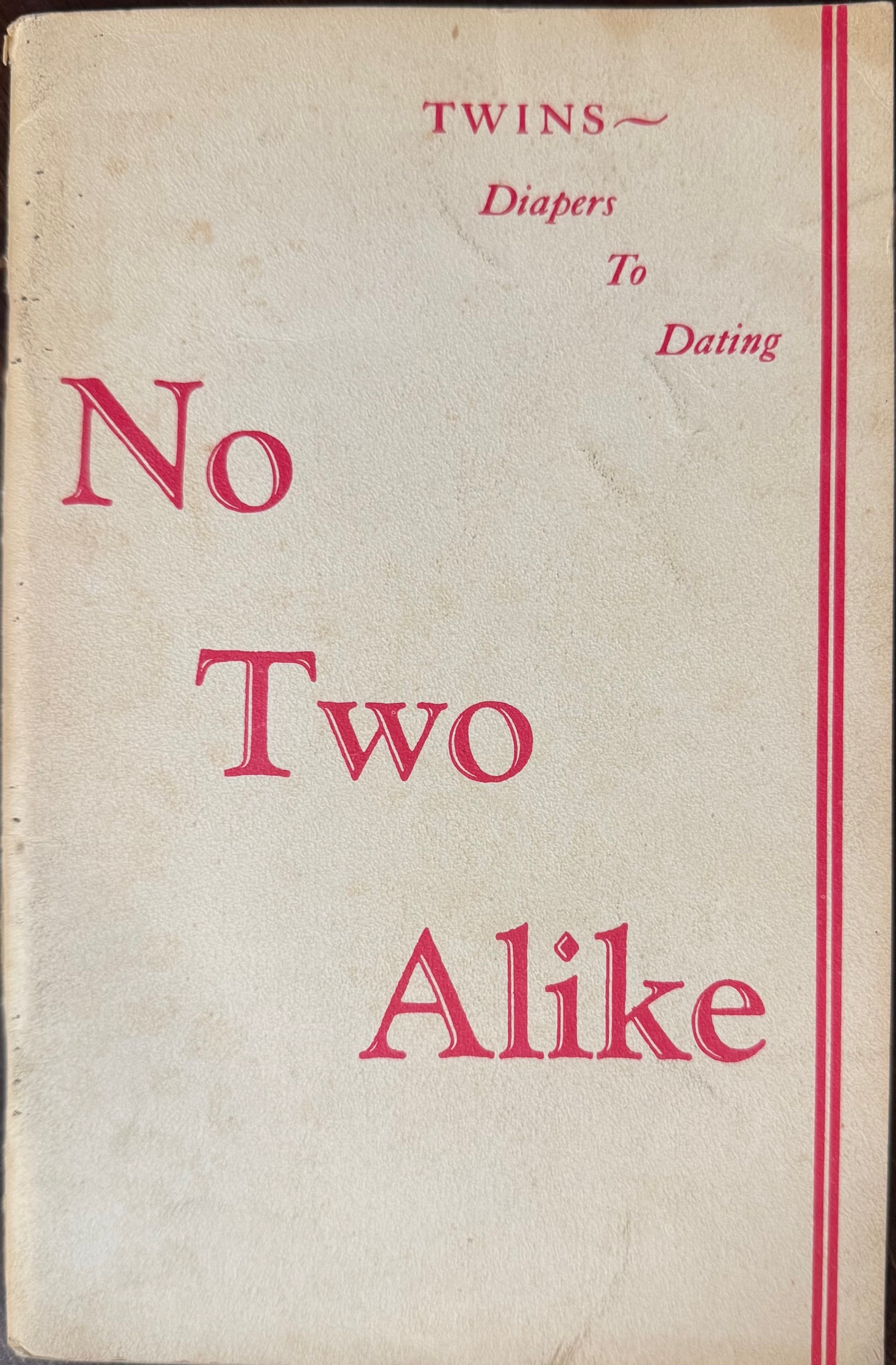 No Two Alike: Diapers to Dating [Twins]