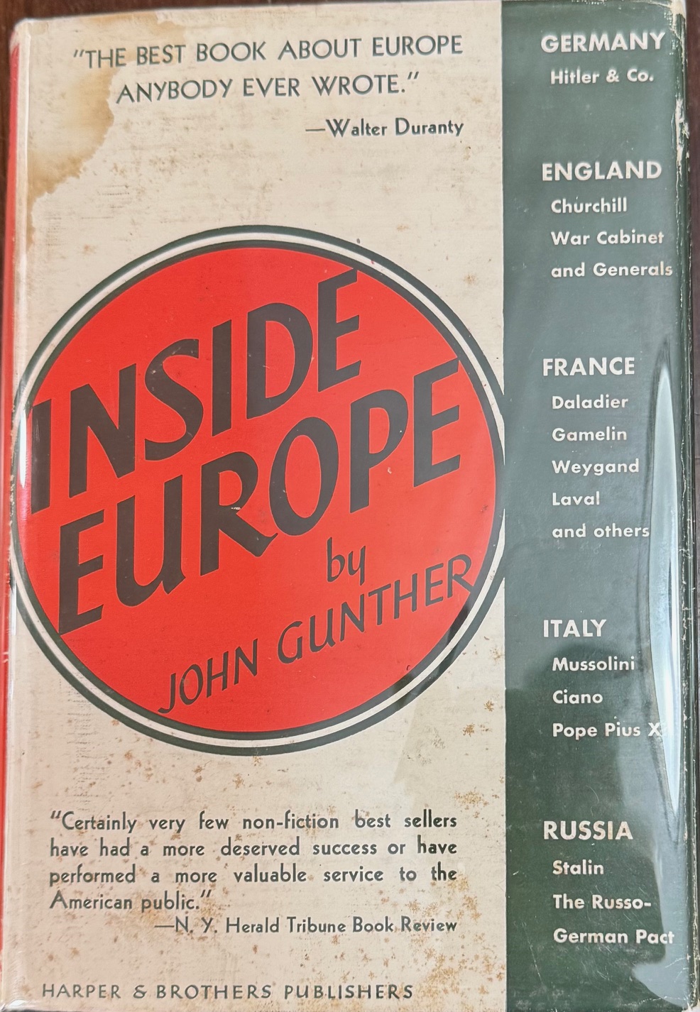 Inside Europe - Again Completely Revised (War Edition)
