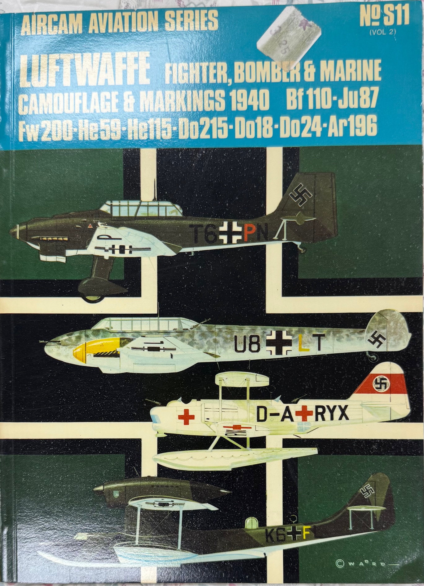 Luftwaffe Fighter, Bomber & Marine Camouflage & Markings 1940: Bf110, Ju87, Fw200, He59, He115, Do215, Do18, Do24, Ar196 (Aircam Aviation Series, No. S11, Vol. 2)