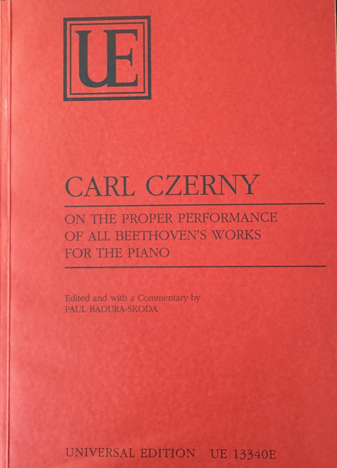 Carl Czerny On the Proper Performance of all Beethoven's Works for the Piano, Czerny's 
