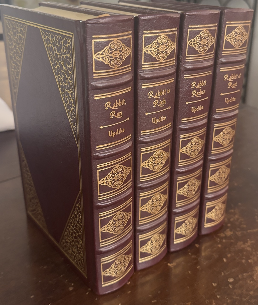 Image for John Updike, 4 Volume Collector's Leather Bound Set (Rabbit Run / Rabbit at Rest / Rabbit, is Rich / Rabbit Redux) John Updike, 4 Volume Collector's Leather Bound Set (Rabbit Run / Rabbit at Rest / Rabbit, is Rich / Rabbit Redux)